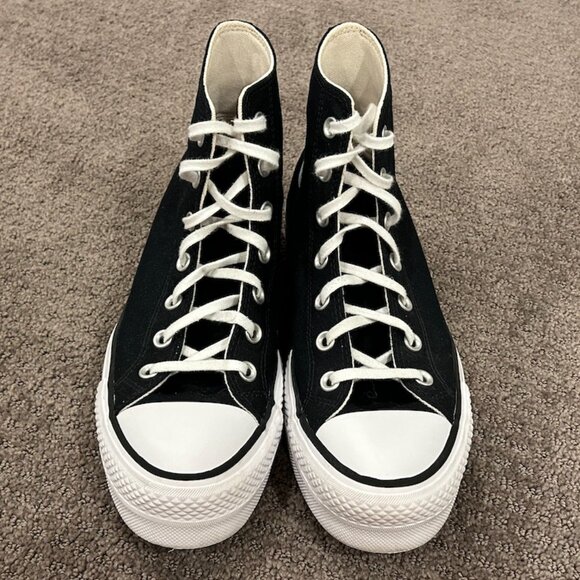 Chuck Taylor All Star Lift Platform Canvas Women's Shoe - Black - Picture 4 of 5